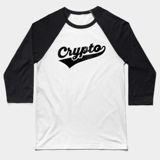 Crypto Vintage Athletic Swoosh Retro Design Baseball T-Shirt